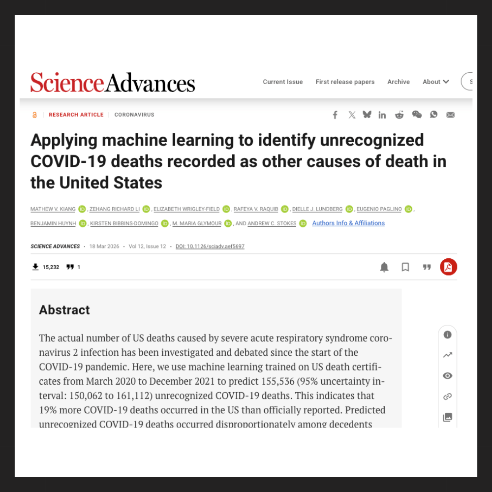 Applying machine learning to identify unrecognized COVID-19 deaths recorded as other causes of death in the United&nbsp;States