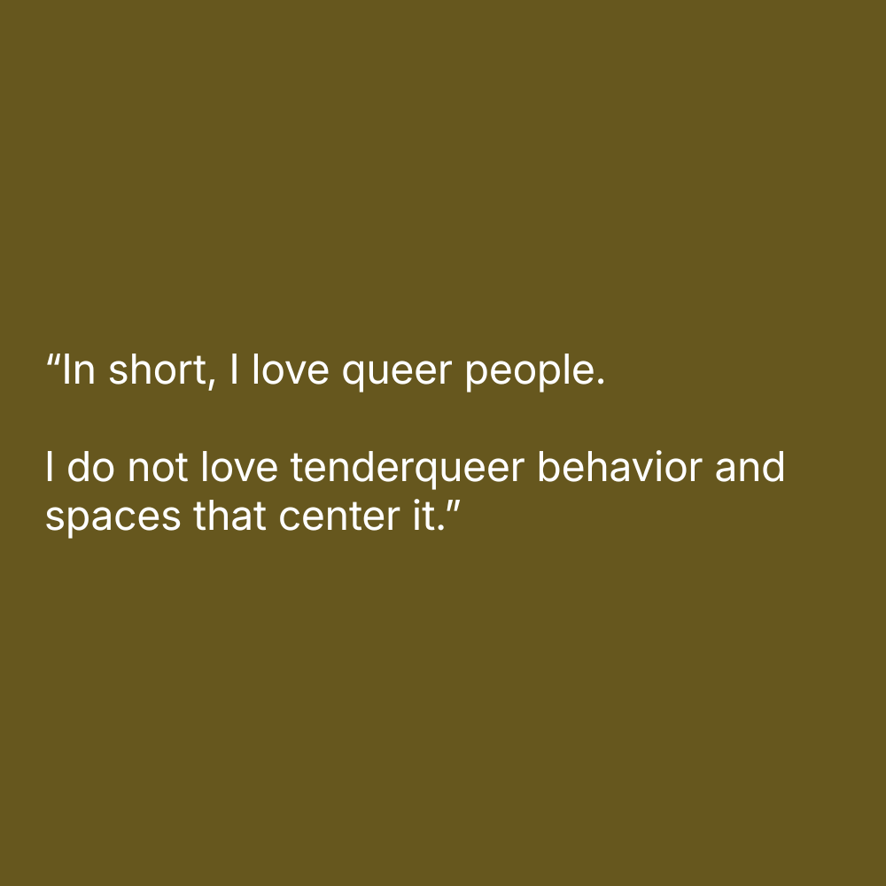 We Need to Deal with Tenderqueers and Unhealthy Social Dynamics in Queer&nbsp;Communities